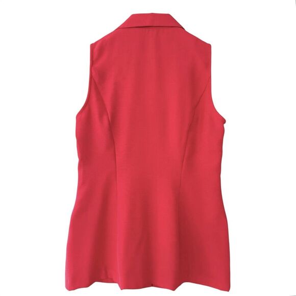 VTG 90s Melissa Harper Shirt Vest 8T Safari Elephant Gold Button Office Business - Picture 3 of 16